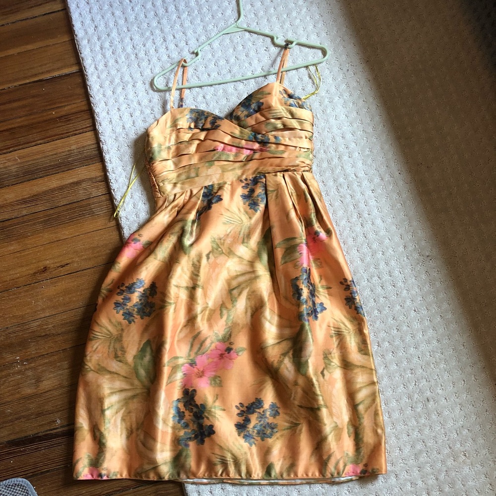 James Coviello Dress, gold floral